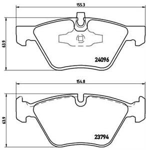 BMW 316 320 323 325 328 E92  BRAKE PADS BREMBO BRAKE PAD FRONT REAR FUL SET
