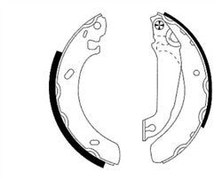 FORD ESCORT MK4 MK5 REAR BRAKE SHOES 2 BRAKE WHEEL CYLINDERS 203MM