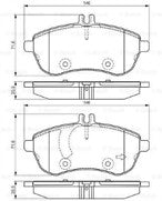 FOR MERCEDES C200 C220D CDi W204 2007-2010 BRAKE PADS FRONT REAR BOSCH
