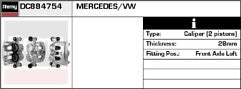 VW CRAFTER 2.5TD 30 35 50 FRONT OS RH BRAKE CALIPER SLIDER PINS BREMBO TYPE