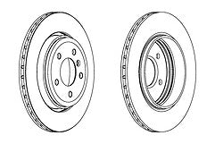 BMW 3 ser E46 330I 330D 2000-2005 GENUINE FERODO REAR BRAKE DISCS PAIR