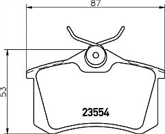 Brake Pads Set fits CITROEN Rear MINTEX  1607083280 1668247480 425056 Quality