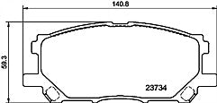 FOR LEXUS RX300 2003-2006 BRAKE PADS MINTEX FRONT & REAR BRAKE PADS