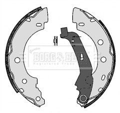 FOR RENAULT KANGOO NISSAN KUBISTAR REAR BRAKE SHOES 203MM 