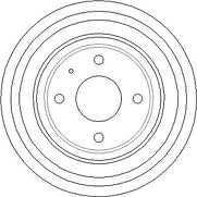 FORD CAPRI ESCORT VAN  1991> 2000 REAR BRAKE DRUMS 228MM  X 2 NEW