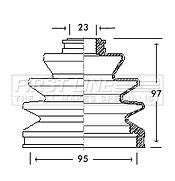 FOR FORD MAVERICK 2.4 (1993-1999) FRONT OUTER CV JOINT BOOT KIT 