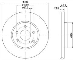 FOR MERCEDES FRONT DRILLED BRAKE DISCS C230 C240  SKL280 SLK320