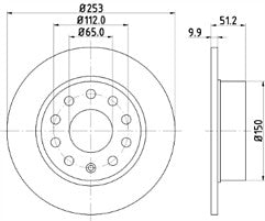 VW GOLF MK5 EOS GTTDI 04-ON REAR MINTEX BRAKE DISC BRAKE PADS REAR SET