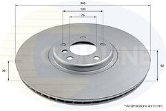 BMW X5 3.0D M50 F15 BRAKE DISCS CROSS DRILLED  BRAKE PADS FRONT