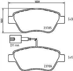  FOR FIAT PUNTO MITO NEMO DOBLO STILO FRONT BRAKE PADS 