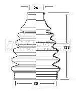 FOR FORD MONDEO 1.6 MK 1 (1993-1996)  FRONT OUTER CV JOINT BOOT KIT 