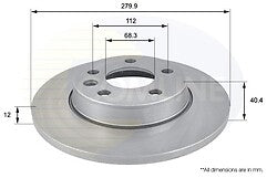VW TRANSPORTER T4 2.5TDi  REAR BRAKE DISC CROSS DRILLED GROOVED