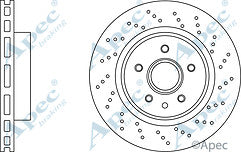 REAR BRAKE DISCS CROSS DRILLED PERFORMANCE FIT FOR JAGUAR XKR XK8 JLM21748 