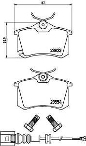 SEAT IBIZA 6L SKODA FABIA VOLKSWAGEN POLO MK4 2002-2005 REAR BRAKE PAD SET 