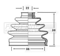 FOR FORD FOCUS 2.0 TDCi 110 MK 2 (2004-2012) FRONT OUTER CV JOINT BOOT KIT 