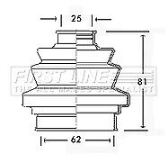 FOR ALFA ROMEO 145 1.6 930 (1994-2001) FRONT INNER  CV JOINT BOOT KIT 
