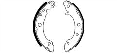 ALFA ROMEO 33 1.3 1.5 1.7 ALFASUD 1983-1990 REAR BRAKE SHOE SET 