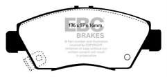 FOR HONDA CIVIC 1.3 IMA Hybrid MK 7  EBC GREEN STUFF FRONT BRAKE PADS SET OF 4