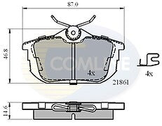 MCC SMART FORFOUR REAR BRAKE  PADS 