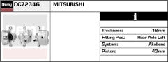REAR BRAKE CALIPER LEFT SIDE FOR MITSUBISHI CHALANGER SHOGUN PAJERO 91-199