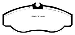 FOR LAND ROVER DSCOVERY 2.5 MK 2 (1998-2004) EBC FRONT GREEN STUFF BRAKE PADS 