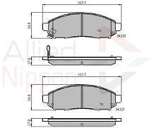 FRONT BRAKE PAD SET FOR NAVARA D40 PATHFINDER 2.5 R51 16 INCH WHEEL