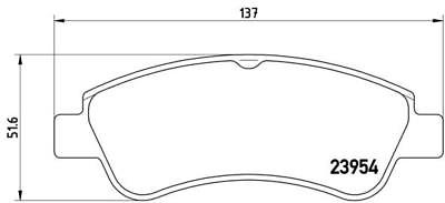 CITROEN C2 C3 2002> XSARA PEUGEOT 207 307 2000> FRONT BRAKE PAD SET BREMBO