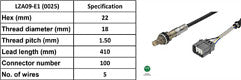 FIT FOR HONDA CIVIC VTEC-E 1.5 1.6 NGK LZA09-E1 Lambda Sensor