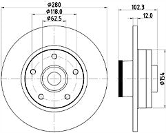 FOR NISSAN PRIMASTAR VAUXHALL VIVARO TRAFIC REAR BRAKE DISC BEARING ABS RING FIT