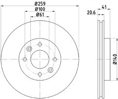 2x Brake Discs Pair Vented fits RENAULT CLIO Mk1, Mk2 Front 1991 on With ABS Set
