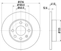 2x Brake Discs Pair Solid fits VAUXHALL CAVALIER Front 81 to 91 236mm Set QH New