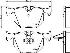 BMW E46 X5 E53 3.0D 4.4i 2000-07 BRAKE PADS WITH SENSOR  REAR FULL SET 
