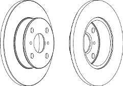 FOR TOYOTA COROLLA 1.6 1.3 1987-ON FRONT FERODO BRAKE DISCS