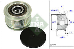 VW GOLF AUDI TOURAN TIGUAN TDi AUXILIARY BELT  ALTENATOR BELT CLUTCH PULLEY 