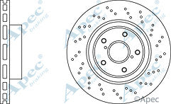 FOR LEXUS ISF IS F 5.0 V8 FRONT BRAKE DISCS DRILLED SPORTS PERFORMANCE PAIR