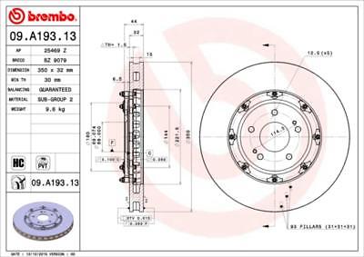 FRONT 2 PIECE FLOATING BRAKE DISCS 350MM FITS MITSUBISHI EVO X 10 FQ360 2008 ON