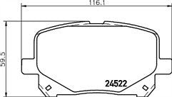 FORTOYOTA PREVIA LUCIDA ESTIMA 2.4 2.0 CDX D4D 1999-2003 BRAKE PADS MINTEX FRONT