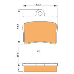 BRAYMAN REAR BRAKE PAD SET FOR MERCEDES C180 C220 C230 C250 W202