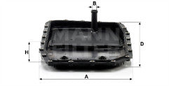 AUTOMATIC TRANSMISSION FILTER SERVICE KIT 530D E61 TOURING 9L OIL SUMP FILTER