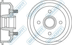 FORD ESCORT MK5 MK6 MK7 90-2000 REAR BRAKE DRUM 2 WHEEL BEARINGS NO ABS