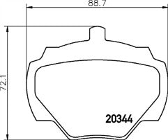REAR BRAKE PAD SET MLB43 FOR CLASSIC RANGE ROVER 3.5 MK1 1970-95 LOCKHEED