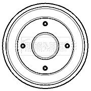 CITROEN SAXO PEUGEOT 106  REAR BRAKE DRUMS PAIR 4 STUD WITHOUT ABS