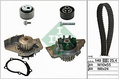 BERLINGO DISPATCH XSARA 206 306 1.9D DW8 TIMING BELT KIT TENSIONER WATER PUMP 