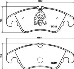 FRONT BRAKE PADS FOR AUDI A4 B8  A5 S5 TFSi TDi 08-2011 345MM Discs 8K0698151J 