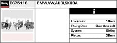 AUDI A6 C5 A4 B5 PASSAT SUPERB REAR BRAKE CALIPER PASSENGER LH SIDE