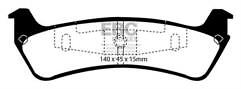 FOR FORD EXPLORER 4.0 (1997-2002) EBC REAR  BRAKE PADS SET OF 4 