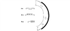  FOR MERCEDES SPRINTER CDi REAR HANDBRAKE PARKING SHOES FITTING KIT SPRINGS 160M