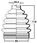 FOR AUDI A2 1.4 8Z (2000-2005) FRONT OUTER CV JOINT BOOT KIT 