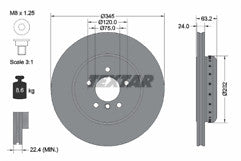 REAR BRAKE DISC OEM FOR BMW E60 535d 550i E61 535d 550i E63 E64 635d 650i 345MM 