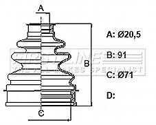 FOR MAZDA 3 1.6 BK (2004-2009) (01/04-06/09) FRONT INNER CV JOINT BOOT KIT 